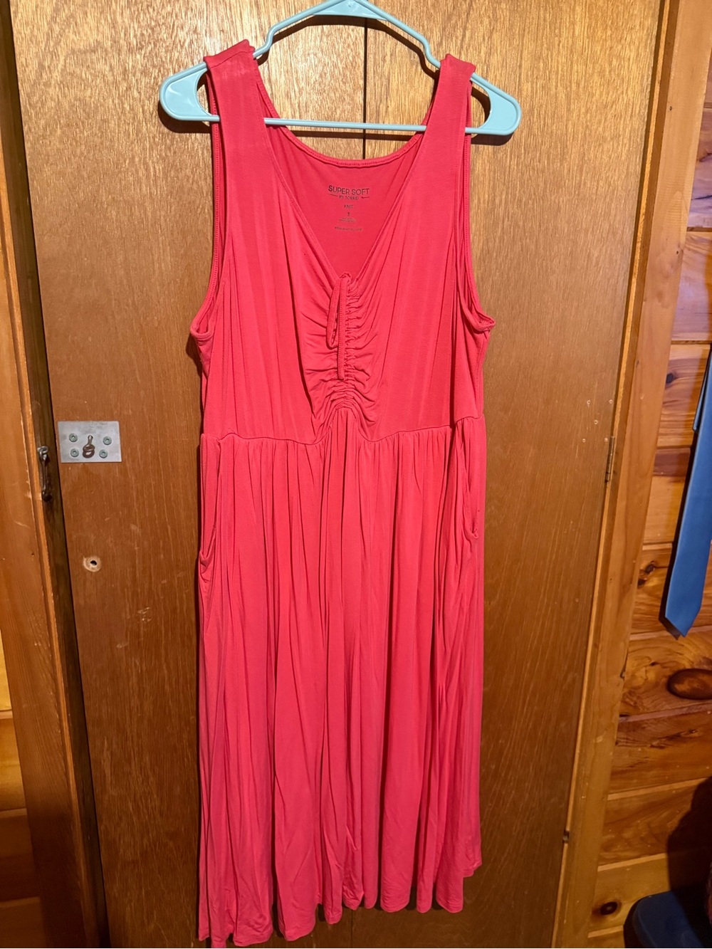 torrid Hot Pink Sleeveless Ruched V-Neck Midi Dress
